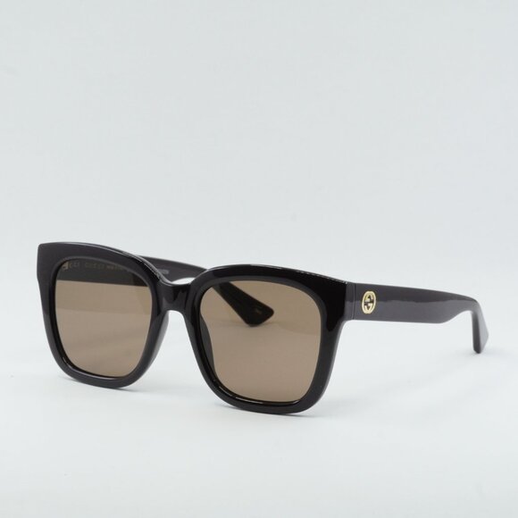 Gucci GG1338S 005 Sunglasses Wine Square Frame Brown Lenses